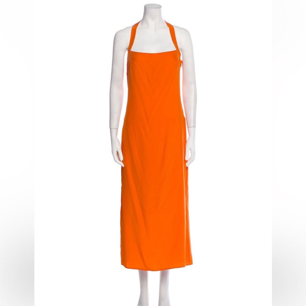 Reformation Orange Halter Dress
